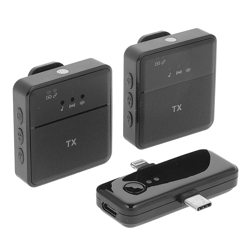 میکروفن یقه‌ای بی‌سیم مدل SX31 Dual 3in1 Multi-Function