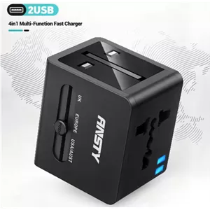 شارژر چندکاره ۴ در ۱ فست شارژ با دو پورت -ct100 USB 