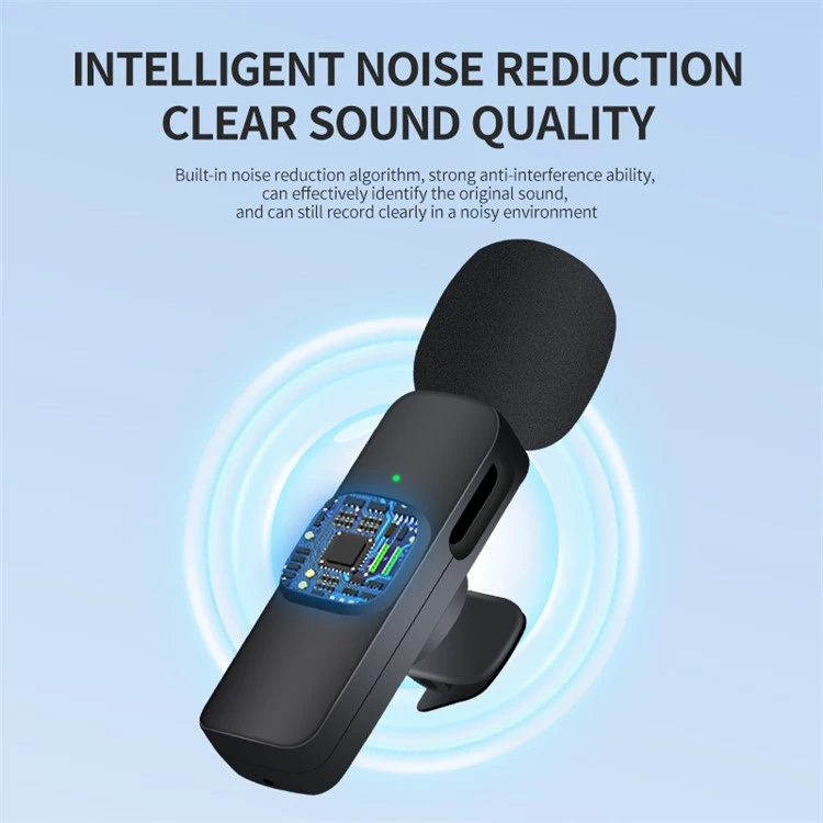 میکروفن یقه ای بی سیم مدل K9 Dual Type-C