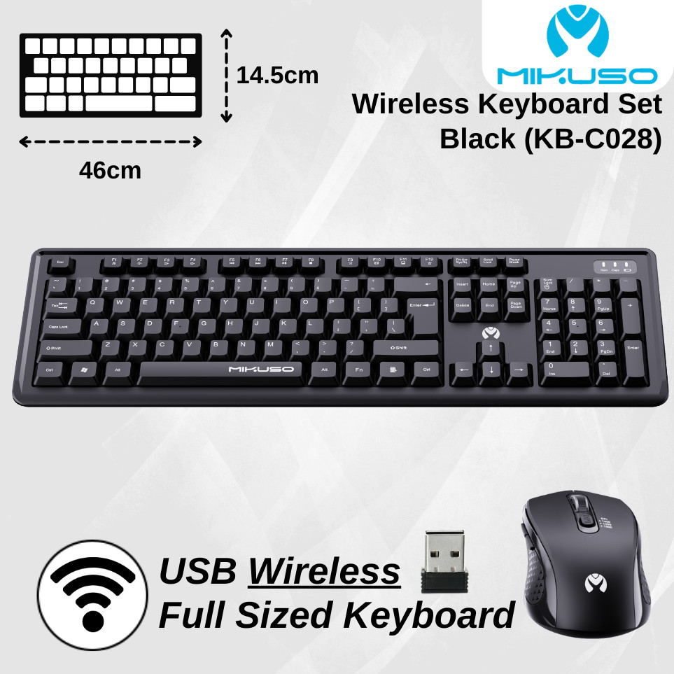کیبورد بی‌سیم باریک میکاسو مدل KB-C028