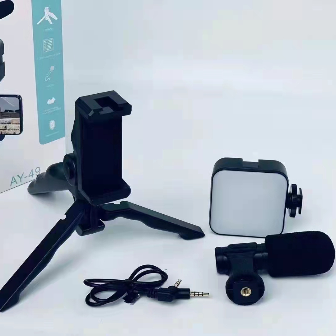 کیت فیلمبرداری مدل AY-49 همراه با میکروفون و لرزش‌گیر