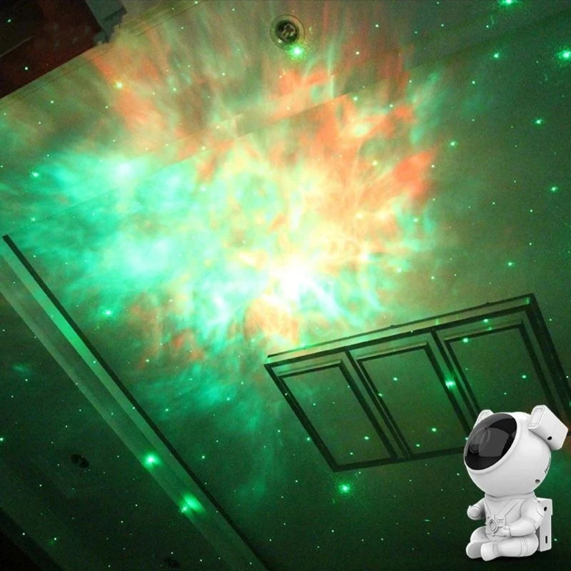چراغ خواب مدل کهکشانی فضا نورد نشسته projector galactic 3