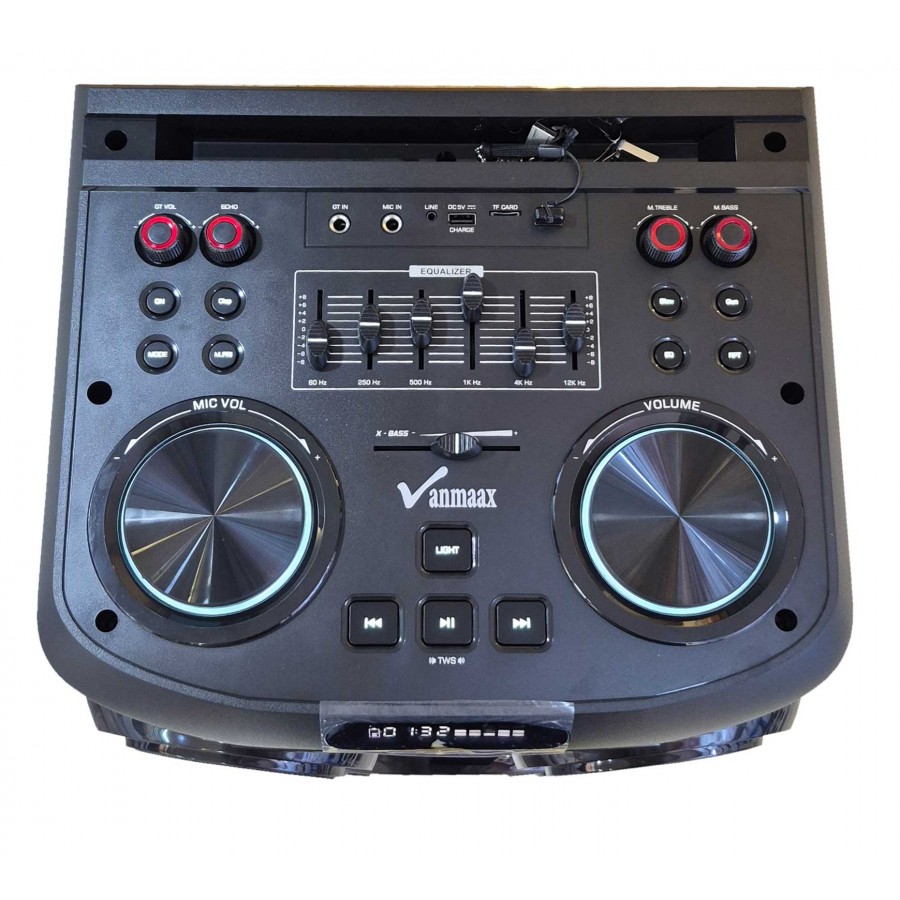 اسپیکر شارژی VANMAAX مدل MAX-1215 به همراه میکروفون