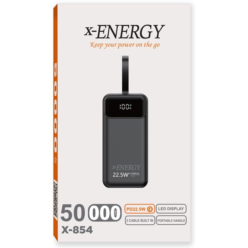 پاوربانک ایکس انرژی مدل X-854 22.5W ظرفیت 50000 میلی آمپر ساعت