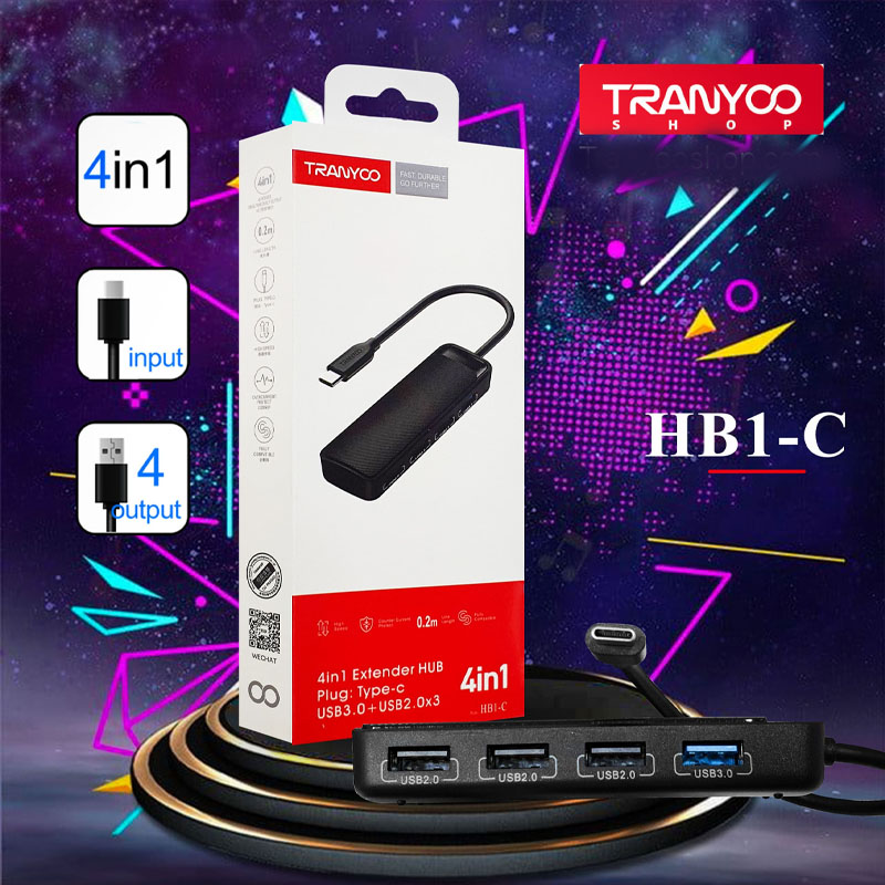 هاب تایپ سی ترانیو TRANYOO مدل HB1-C