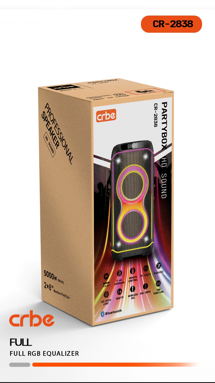 اسپیکر پارتی باکس کربی مدل CR-2838