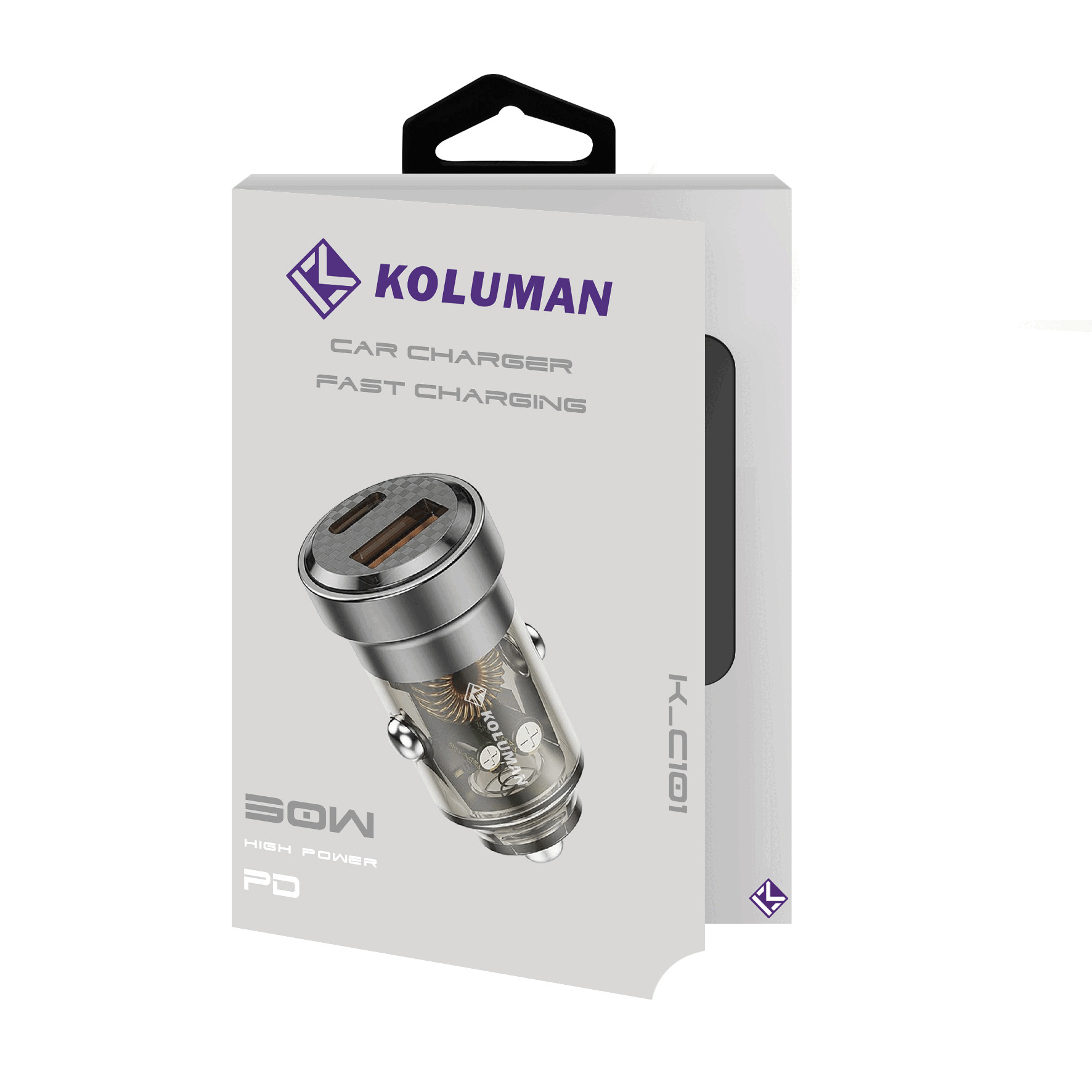 شارژر فندکی 30W کلومن مدل K-C101
