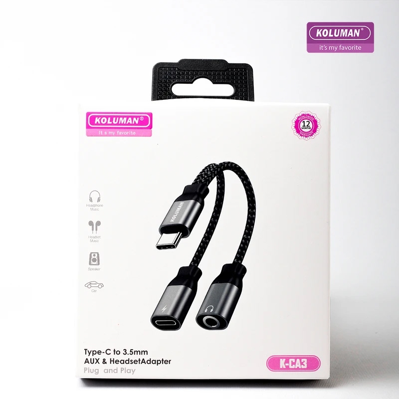 تبدیل تایپ سی به AUX کلومن مدل K-CA3