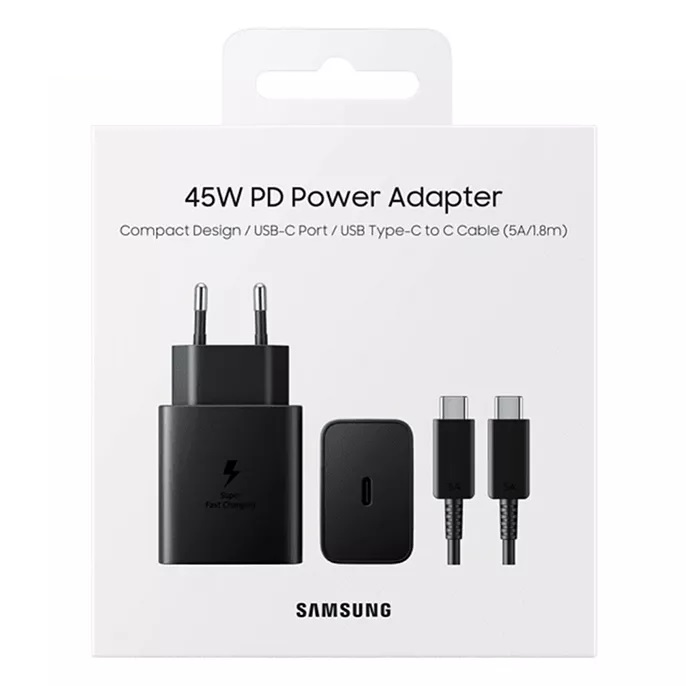 شارژر سامسونگ 45w NFC باکابل دوسر تایپ سی (BUFF)